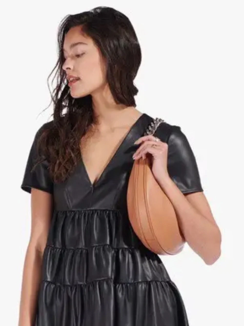STAUD Sasha Chain Hobo Bag Tawny